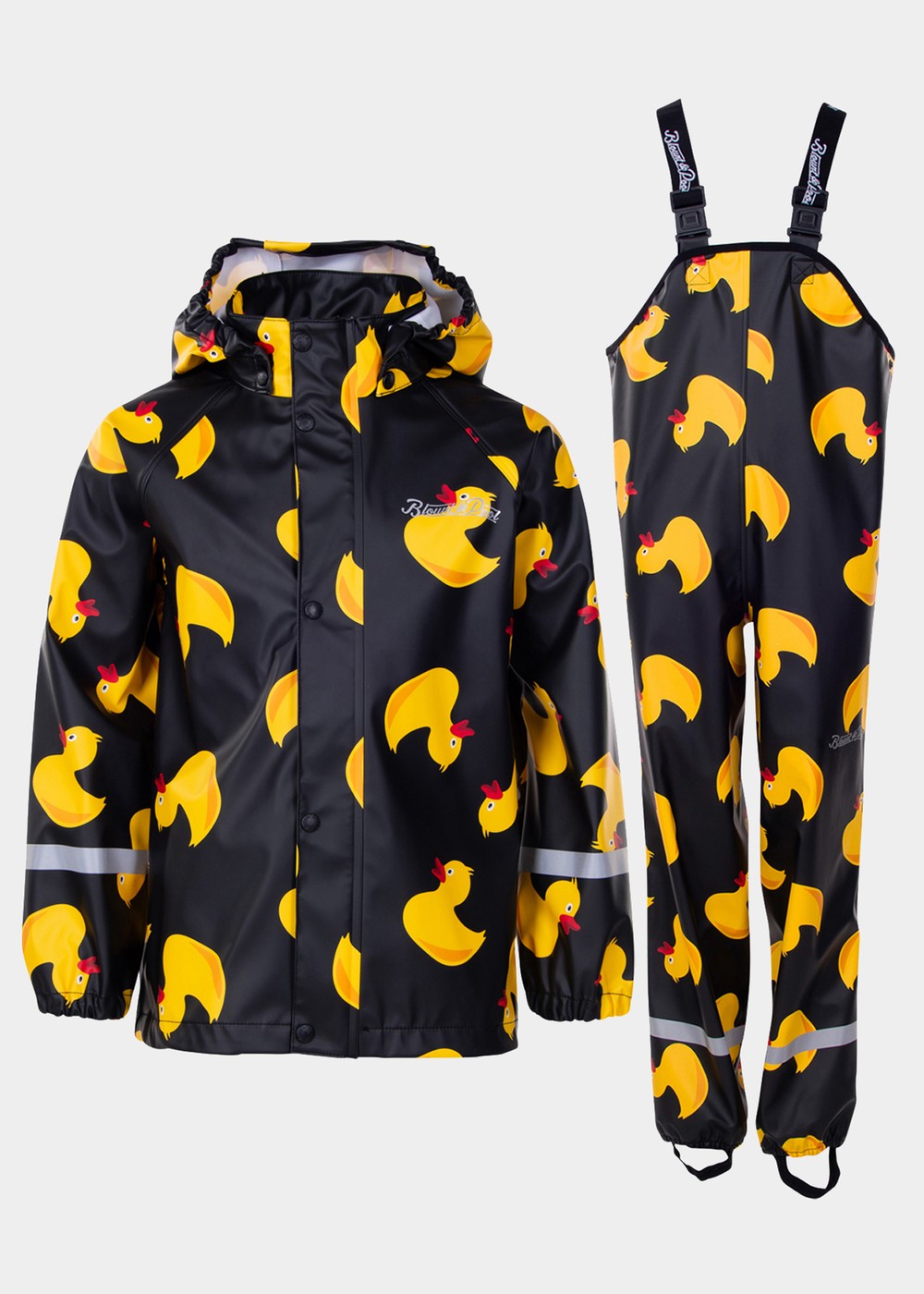 Monsoon Rain Set Jr, Black Yellow Duck, 120,  Regnjackor