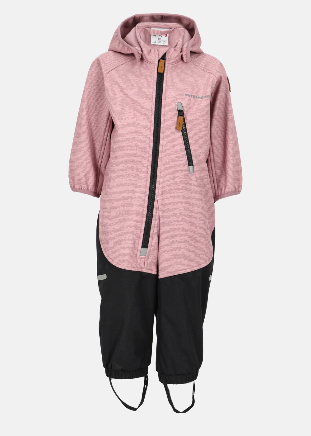 Holmenkollen Softshell Overall Infant, Dusty Rose Melange/Black, 92,  Regnjackor Holmenkollen Softshell Overall Infant, Dusty Rose Melange/Black, 92,  Regnjackor