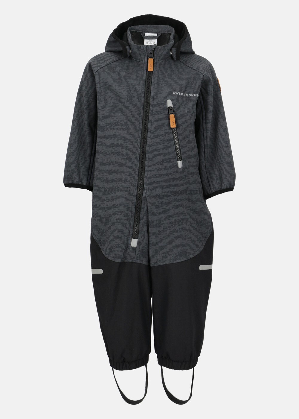 Holmenkollen Softshell Overall Infant, Charcoal Melange/ Black, 80,  Regnjackor Holmenkollen Softshell Overall Infant, Charcoal Melange/ Black, 80,  Regnjackor