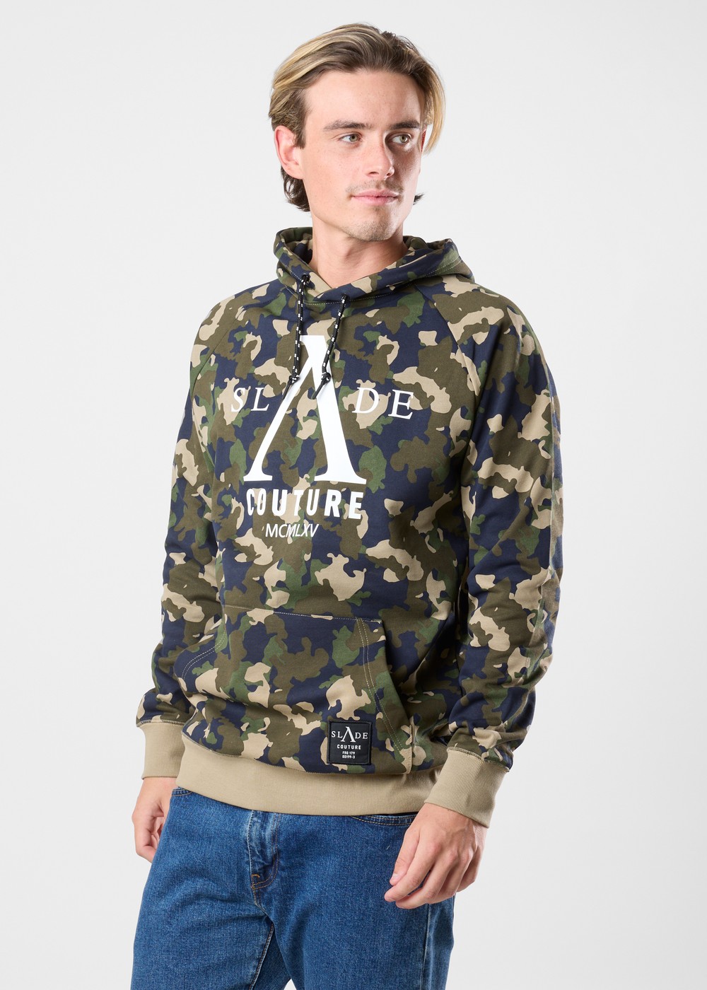 Telluride Hood, Camo Black Aop/White, M,  Hoodies