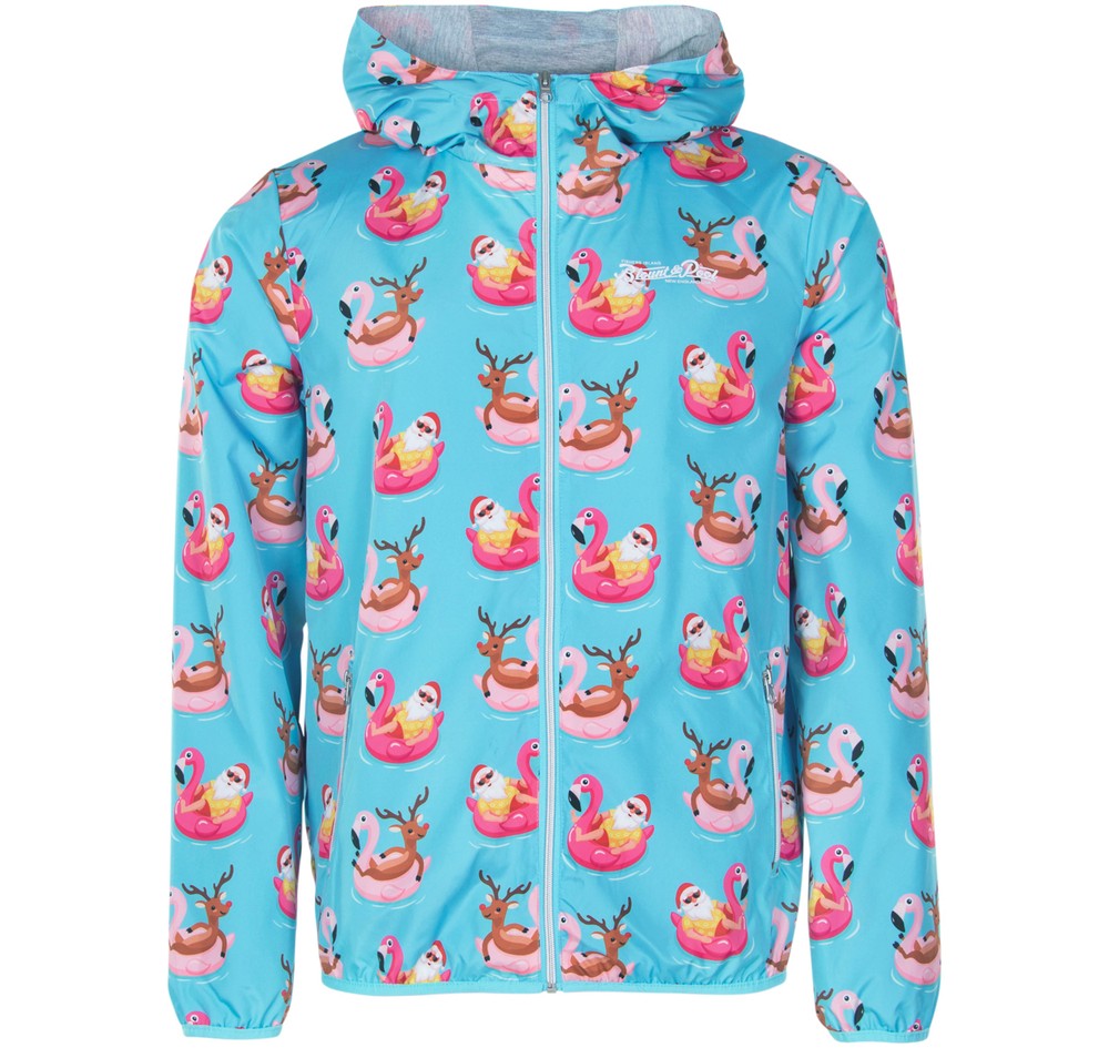 Tropical Wind Jacket, Turquoise Pool Party, Xs,  Vårjackor