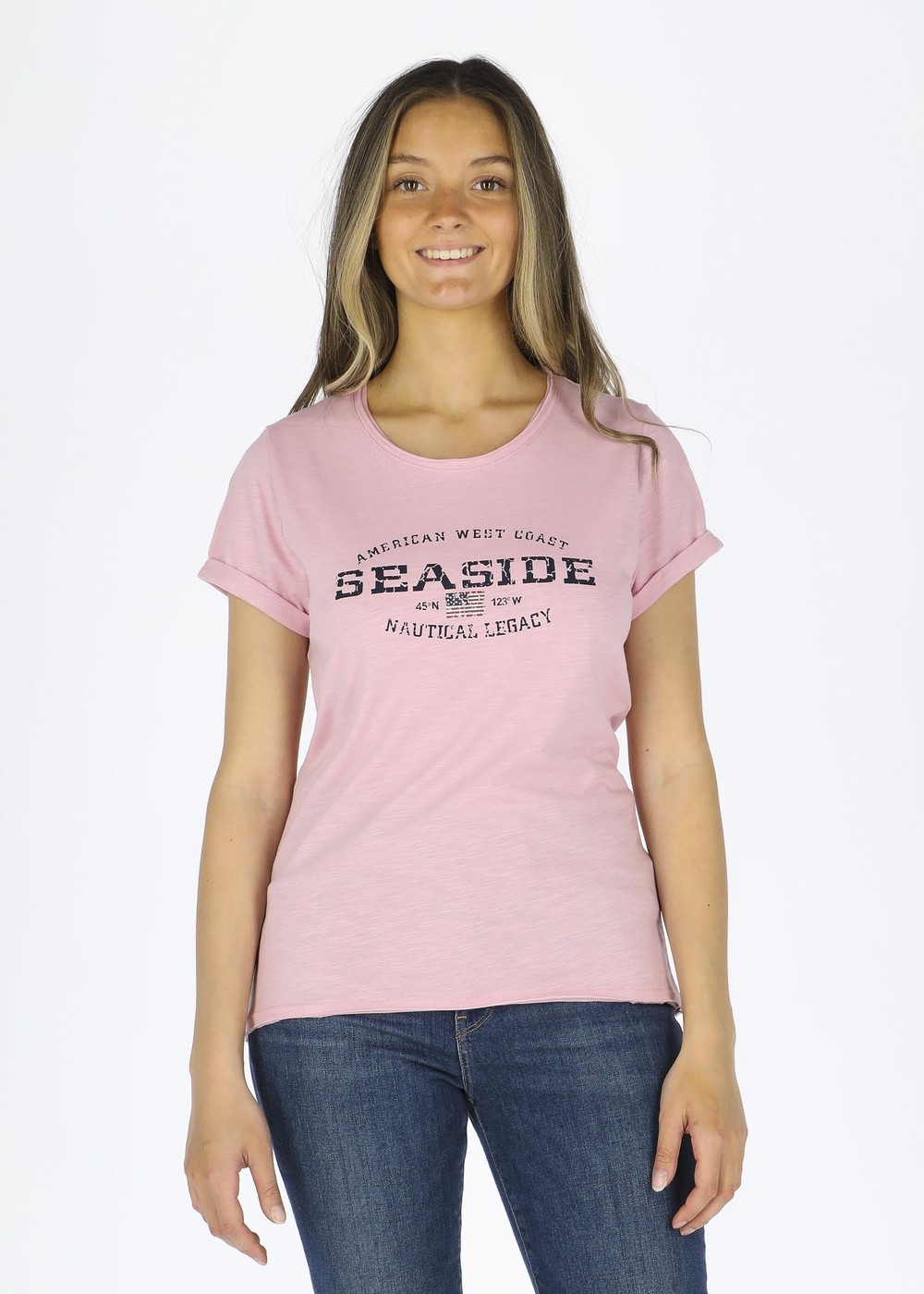 Nautical Tee W, Pink, 48,  Strandkläder Nautical Tee W, Pink, 48,  Strandkläder