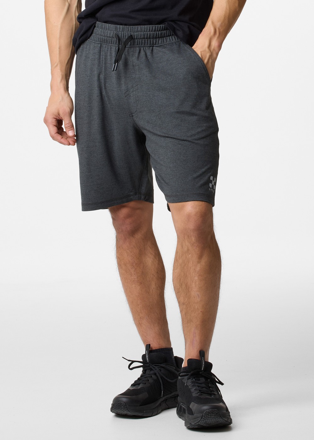 Training Shorts, Black Melange, Xs,  Shorts