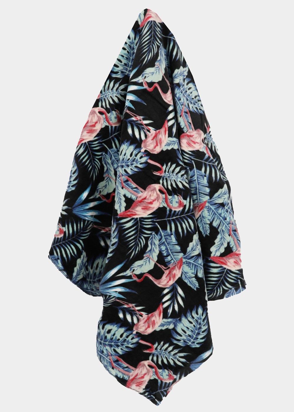 Beach Towel 90x180, Black Flamingo Leaf, Onesize,  Handdukar Beach Towel 90x180, Black Flamingo Leaf, Onesize,  Handdukar