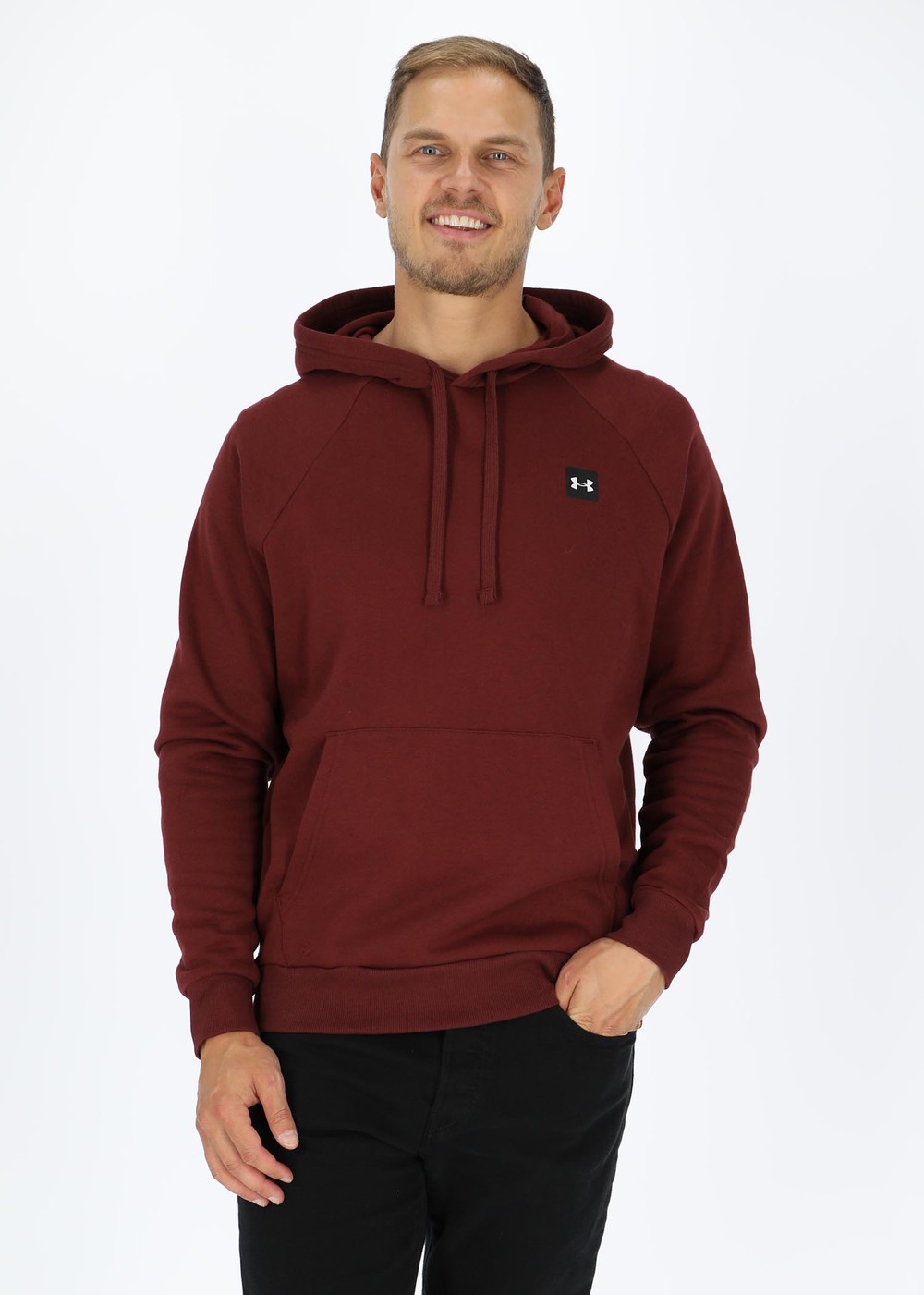 Ua Rival Fleece Hoodie, Chestnut Red, Xl,  Hoodies