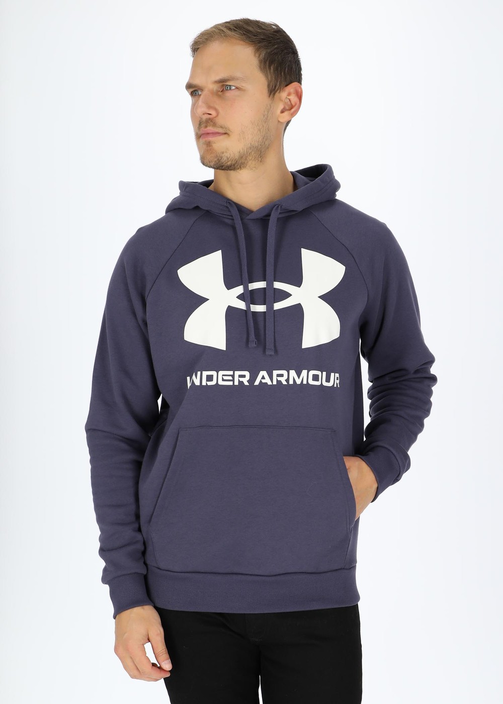 Ua Rival Fleece Big Logo Hd, Tempered Steel, Xl,  Hoodies