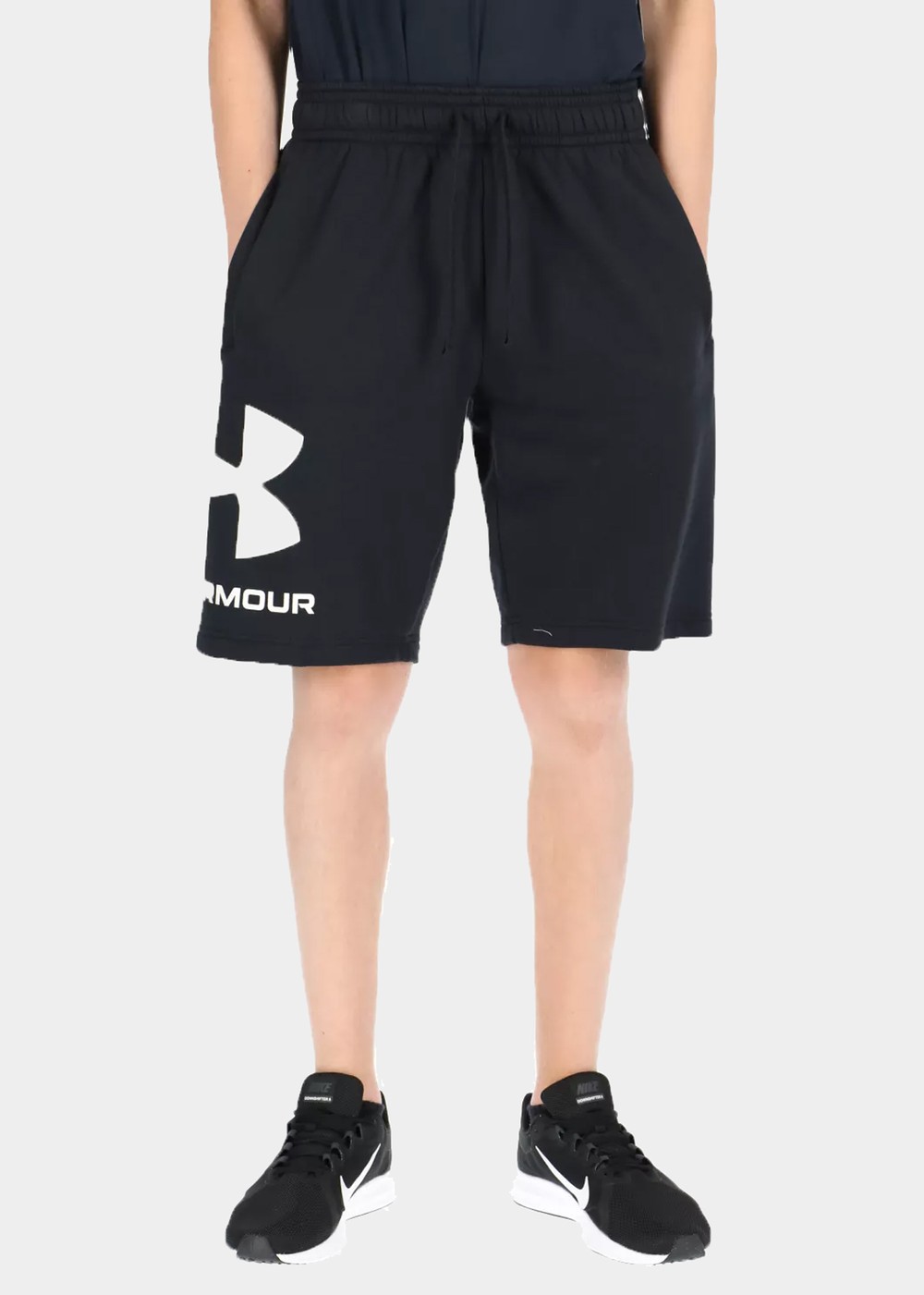 Ua Rival Flc Big Logo Shorts, Black, L,  Vardagsshorts