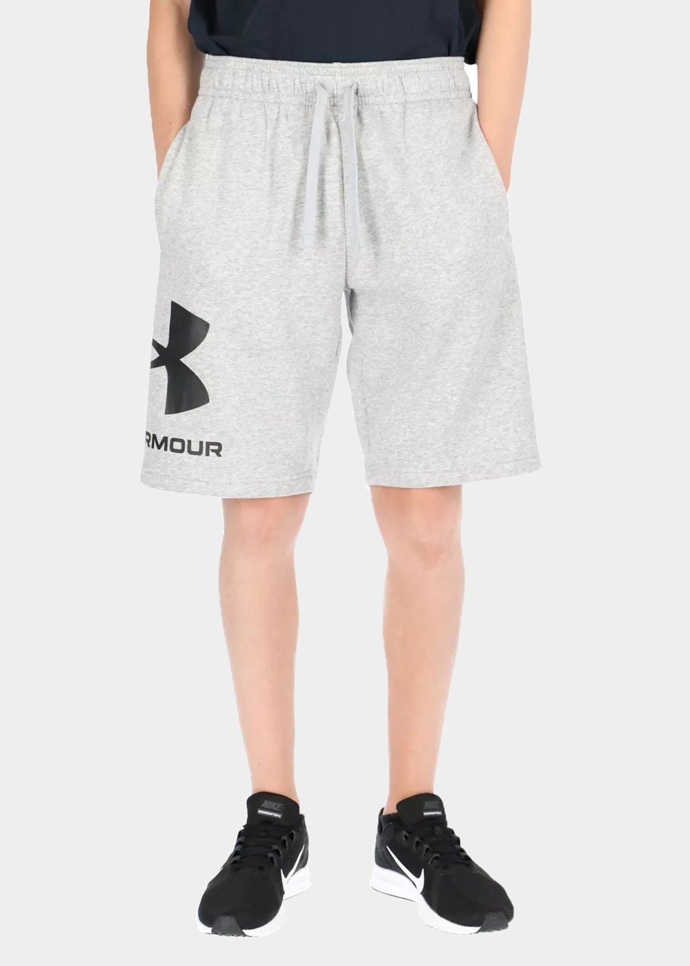 Ua Rival Flc Big Logo Shorts, Mod Gray Light Heather, S,  Vardagsshorts