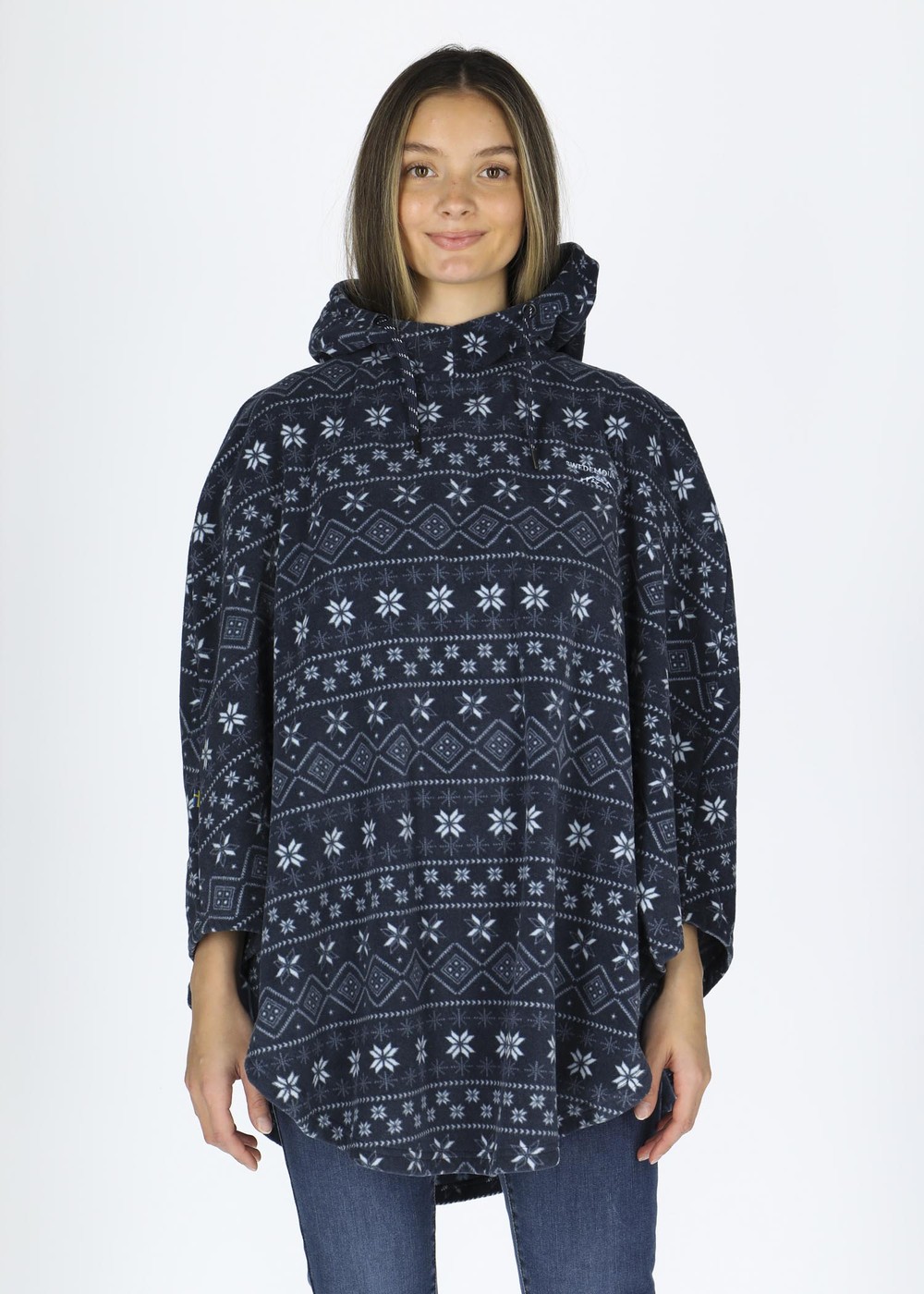 Idre Fleece Poncho W, Navy, Onesize,  Vårjackor
