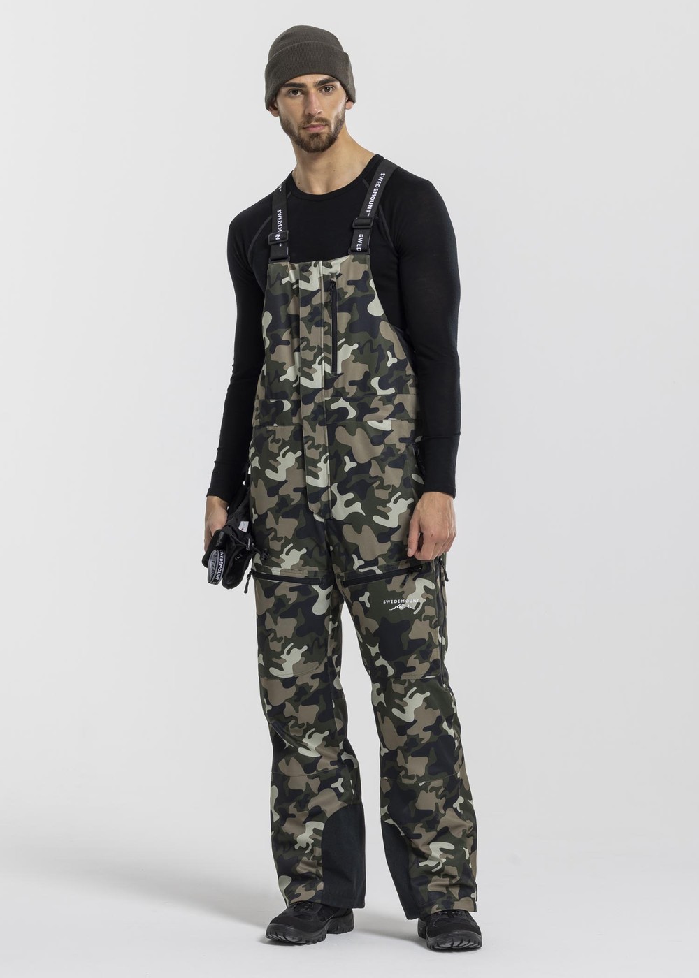 St. Anton Bib Pants, Green Camouflage, S,  Skidbyxor St. Anton Bib Pants, Green Camouflage, S,  Skidbyxor