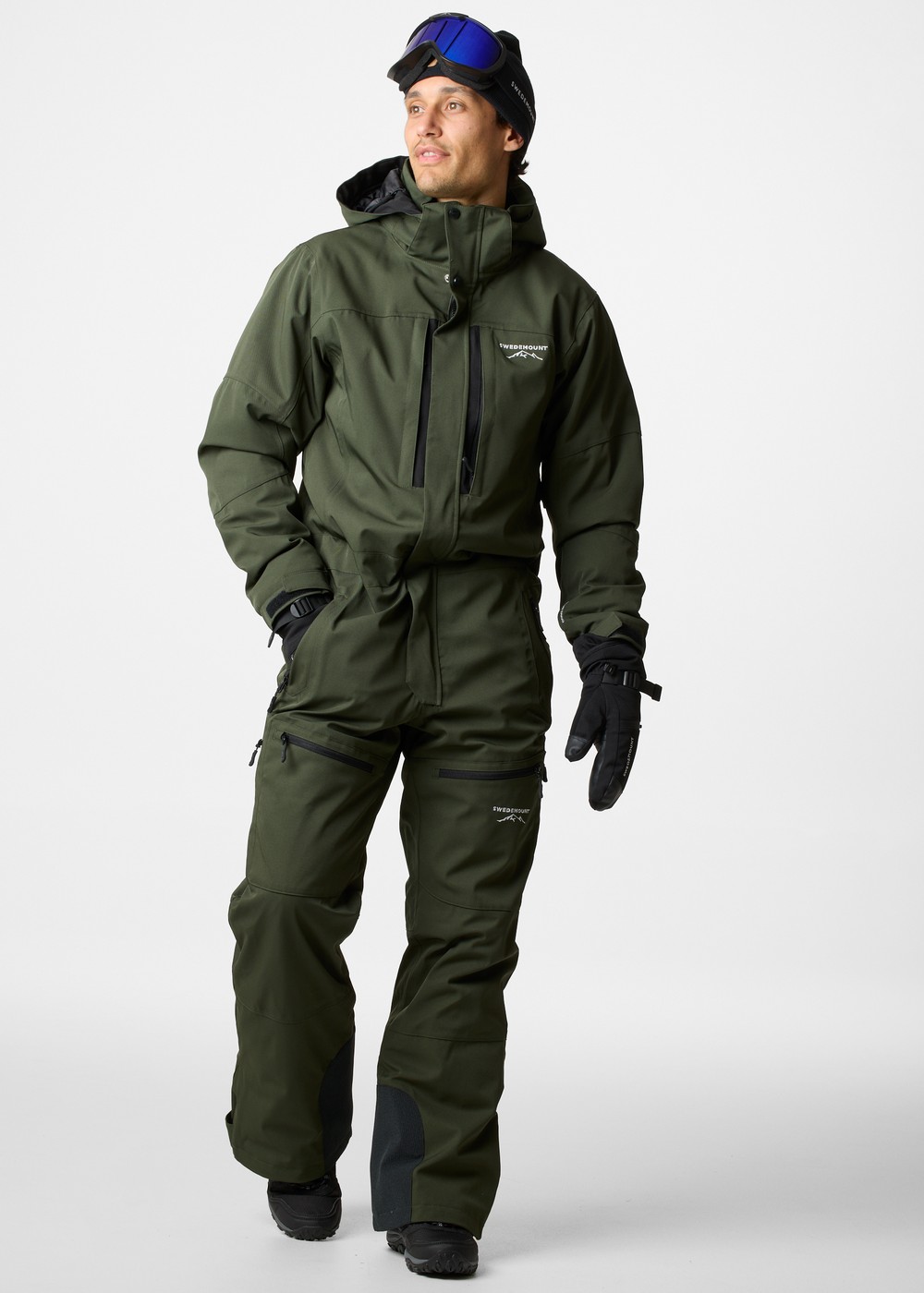 St. Anton Skisuit, Dk. Olive Green/Black, 4xl,  Skidoverall St. Anton Skisuit, Dk. Olive Green/Black, 4xl,  Skidoverall