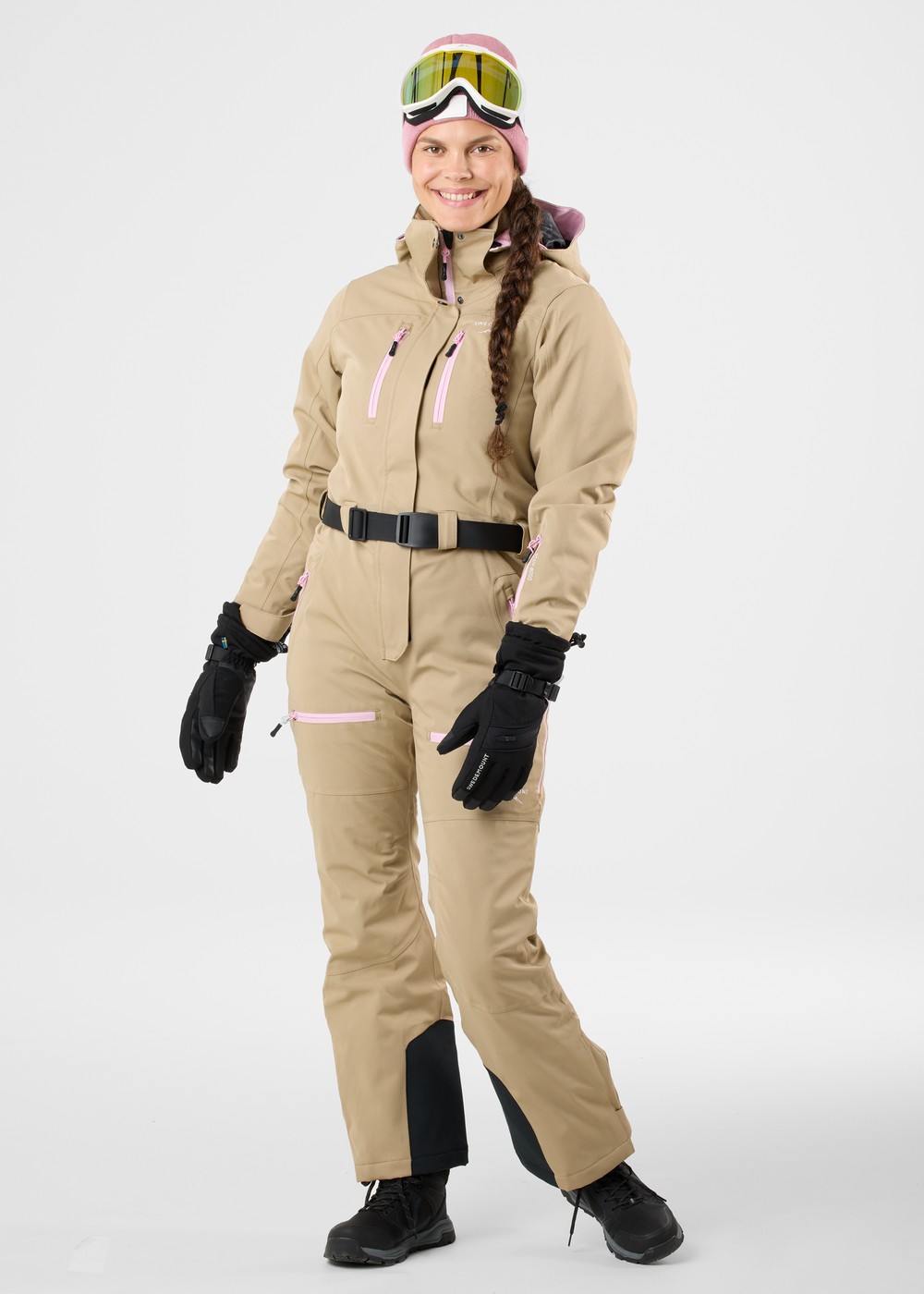 Cervinia Skisuit W, Beige/Light Pink, 46,  Skidoverall Cervinia Skisuit W, Beige/Light Pink, 46,  Skidoverall