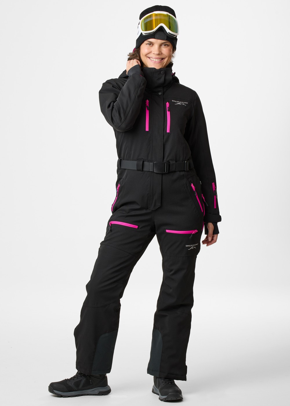 Cervinia Skisuit W, Black/ Fresh Pink, 40,  Skidoverall