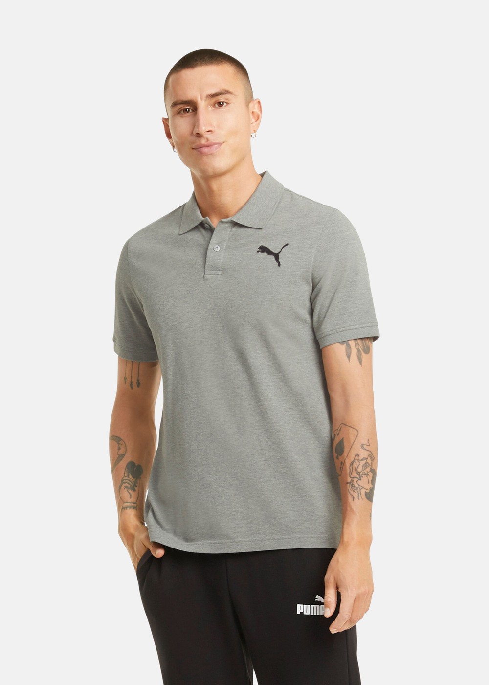 Ess Pique Polo, Medium Gray Heather-Cat, S,  Piketröjor Ess Pique Polo, Medium Gray Heather-Cat, S,  Piketröjor