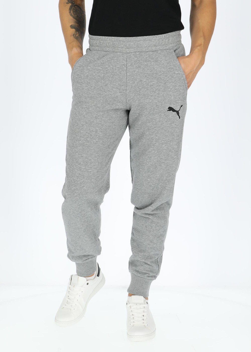 Ess Logo Pants Tr Cl, Medium Gray Heather-Cat, Xl,  Sweatpants