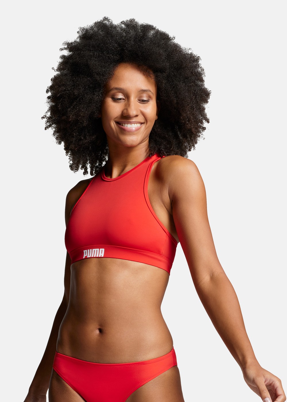 Puma Swim Women Racerback Top, Red, Xl,  Bikinis