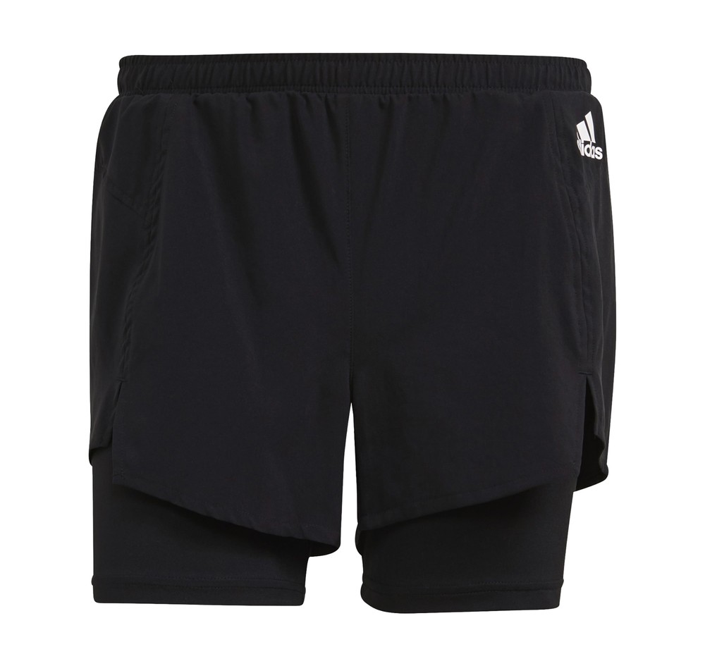 W 2in1 Sho, Black/White, Xs,  Träningsshorts