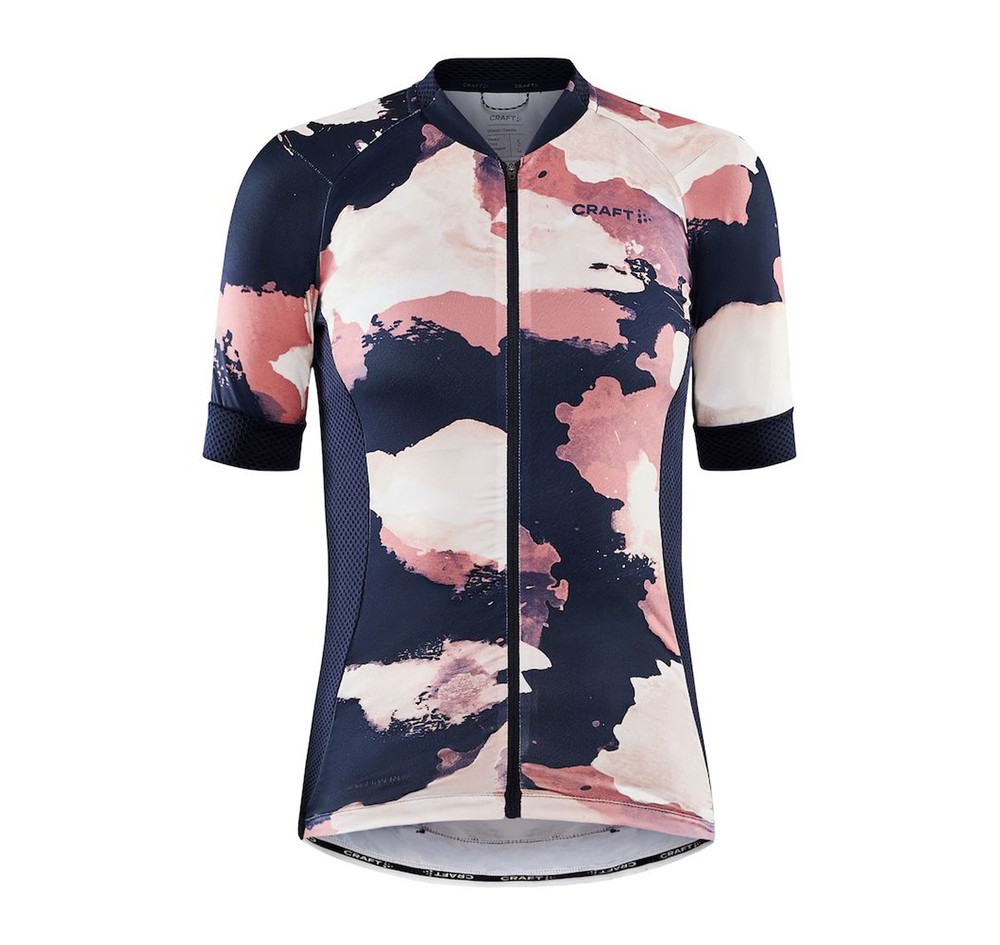 Adv Endur Graphic Jersey W, Blaze/Coral, S,  Cykeltröja Kort Ärm