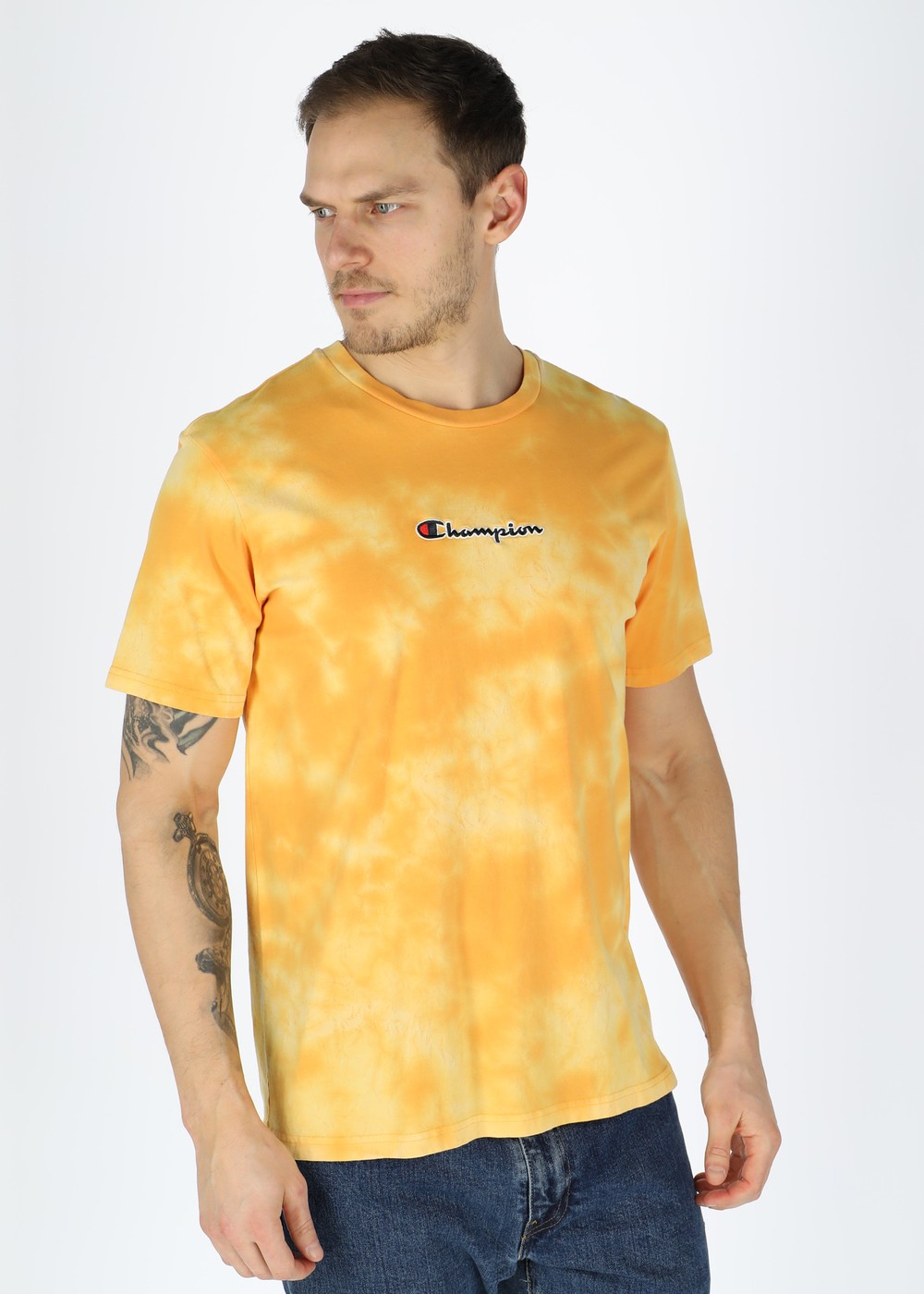 Crewneck T-Shirt, Saffron, S,  T-Shirts