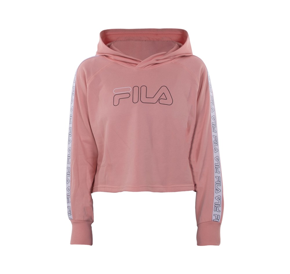 Julica Taped Cropped Hoody, Coral Cloud, 170-176,  Hoodies