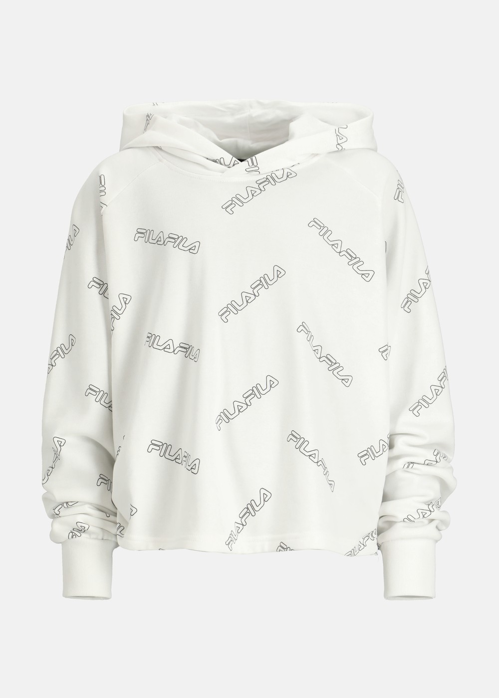 Janaelle Aop Cropped Hoody, Bright White, 170-176,  Hoodies