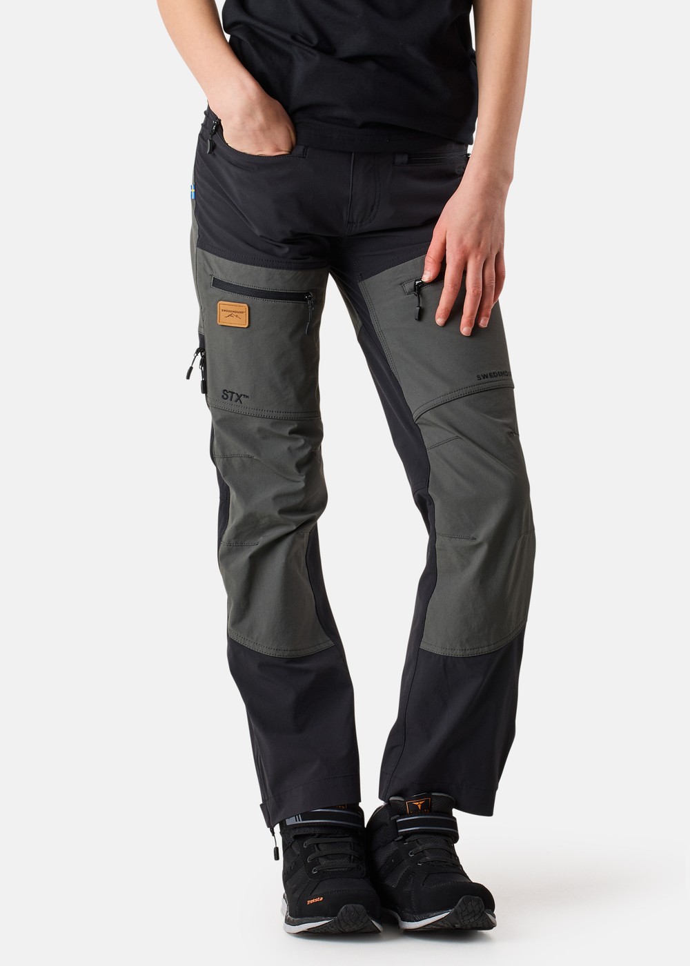 Lofoten Stretch Pants Jr, Black/Sage Green, 170,  Byxor Lofoten Stretch Pants Jr, Black/Sage Green, 170,  Byxor