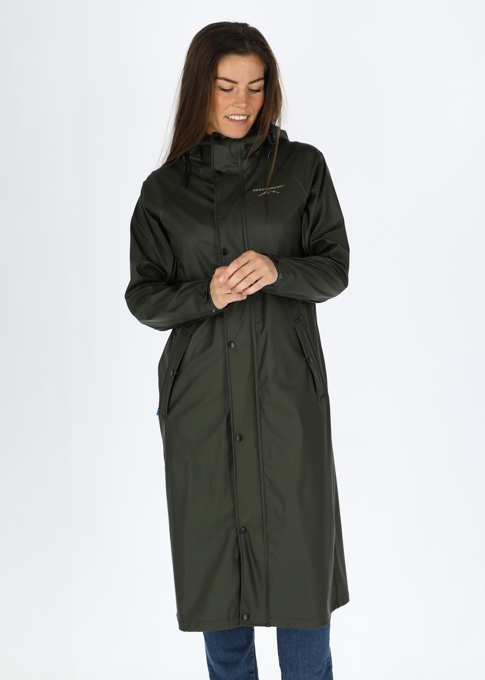 Väderöarna Long Coat W, Olive/Black, 34,  Vårjackor