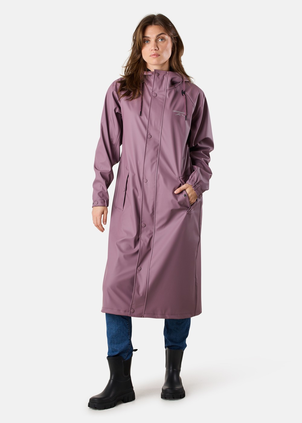Väderöarna Long Coat W, Dk. Mauve, 44,  Vårjackor Väderöarna Long Coat W, Dk. Mauve, 44,  Vårjackor
