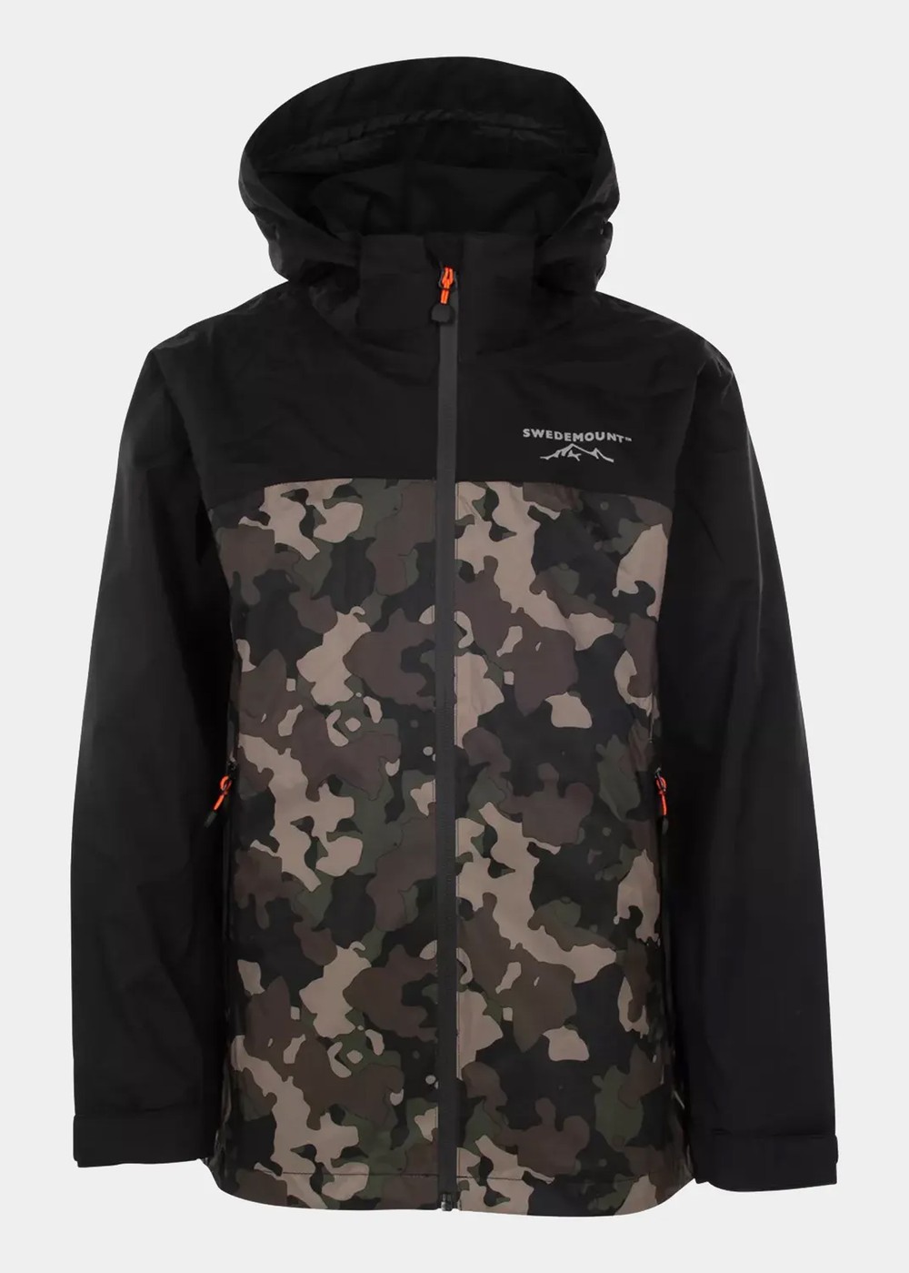 Bodö Rain Jacket Jr, Black/Green Camouflage, 130,  Jackor