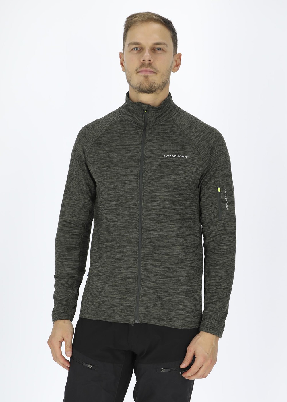 Trail Stretch Fullzip, Olive Melange/Olive, S,  Fleecetröjor