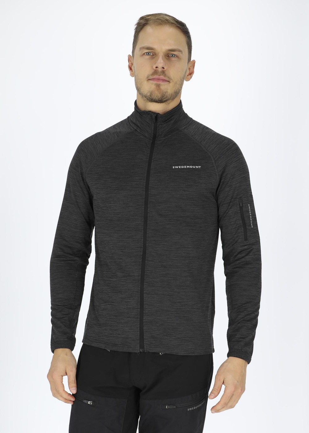 Trail Stretch Fullzip, Charcoal Melange/ Black, Xs,  Fleecetröjor