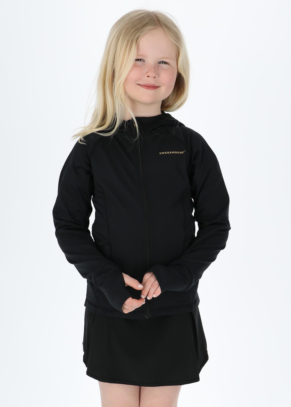 Gym Zip Hood Jr, Black, 130,  Hoodies