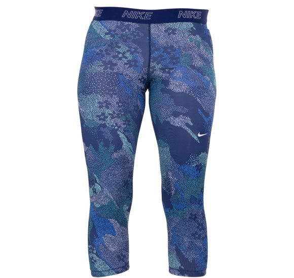 W NK MOD FLORAL CAMO CAPRI