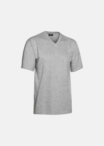 V-Neck T-Shirt, Grey Melange, L, T-Shirts