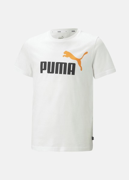 Ess+ 2 Col Logo Tee B, Puma White-Desert Glay, 152,  T-Shirts