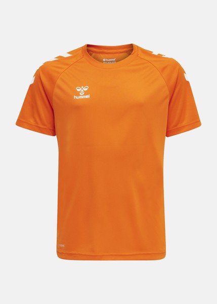 Hmlcore Xk Core Poly Tee S/S K, Orange Tiger, 140,  Löpar-T-Shirts