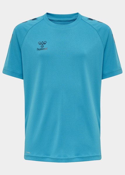 Hmlcore Xk Core Poly Tee S/S K, Blue Danube, 140,  Löpar-T-Shirts