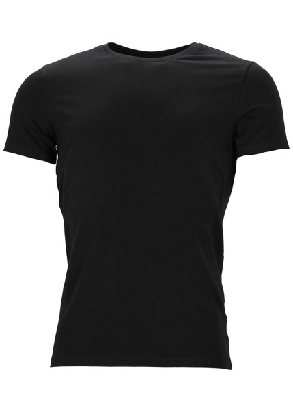 David Crew Neck T-Shirt, Black, M, T-Shirts