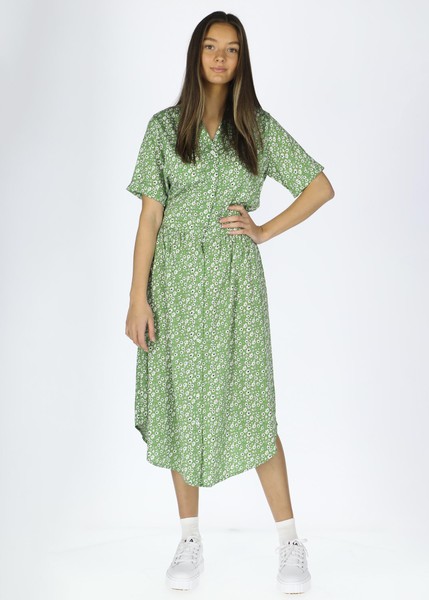 Sankt Claud Long Dress W, Green Flower, 48,  Populärt Just Nu