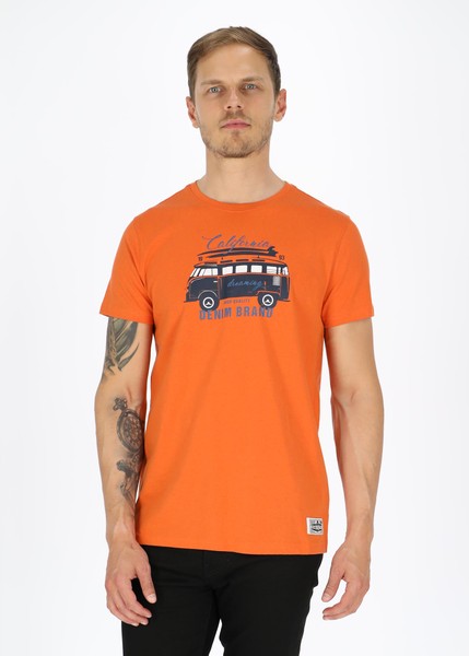 Surfer Van Tee, Orange, Xl,  T-Shirts