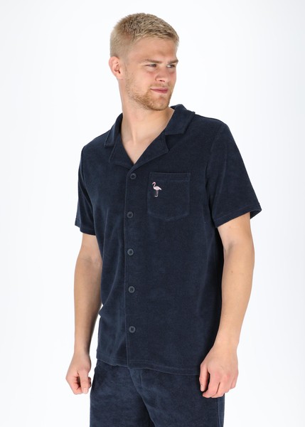 Ibiza Terry Shirt, Navy, L,  Kortärmade Skjortor