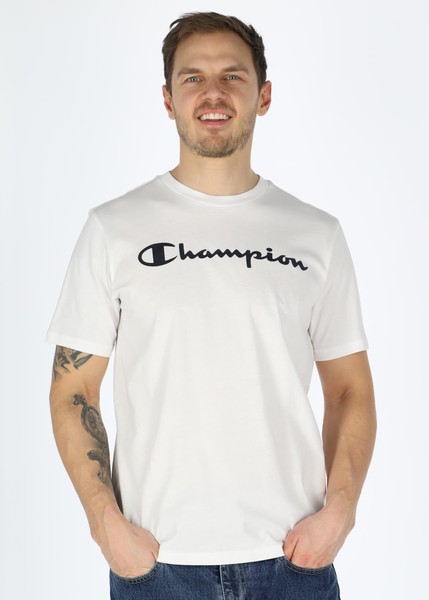Crewneck T-Shirt, White, M,  T-Shirts