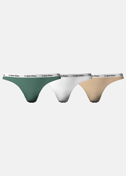 Thong 3pk, Foliage/White/Trench, M,  Underkläder