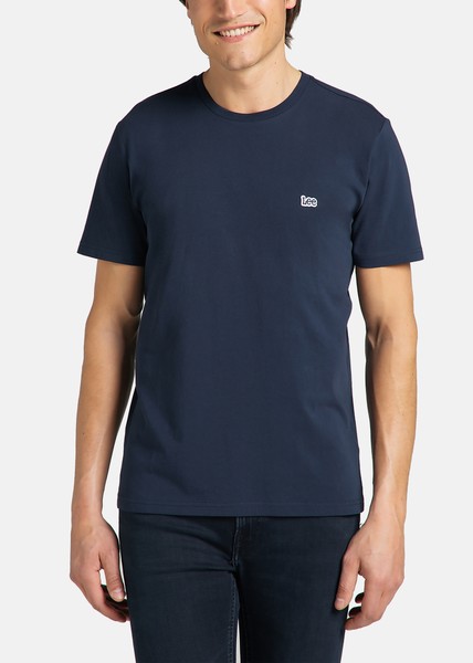 Ss Patch Logo Tee, Blue, L, T-Shirts