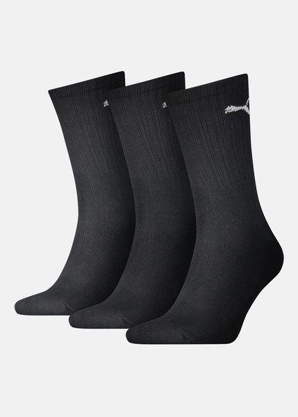 Puma Crew Sock 3p, Black, 39-42,  Bomullsstrumpor