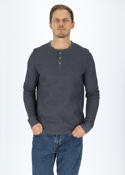 Henley Shirt, Navy, Xl,  Sweatshirts