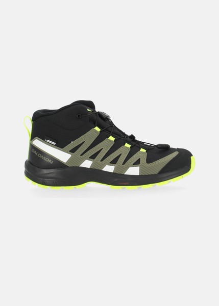 Shoes Xa Pro V8 Mid Cswp J Bla, Black/Deep Lichen Green/Safety, 36,  Walkingskor