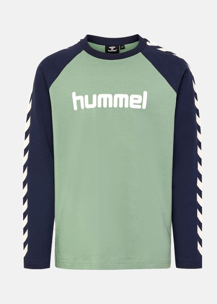 Hmlboys T-Shirt L/S, Hedge Green, 152,  T-Shirts