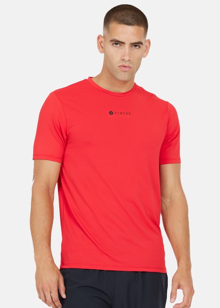Roger M Hyperstretch S/S Tee, Tomato, L, Trenings-T-Shirts