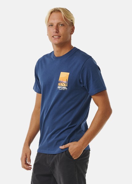 Keep On Trucking Tee, Washed Navy, L,  T-Shirts